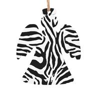 KFRXXZQB Zebra Prints -Print Handcrafted Wooden Christmas Ornaments - Double-Sided Printed Hanging Decor For Tree Home Gifts. 2PCS