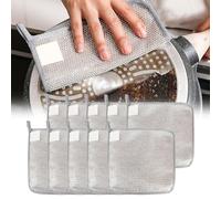 KFSCIP 10 Pack Multipurpose Wire Dishwashing Rags, 20x20cm Reusable Cleaning Cloths for Kitchen, Non-Scratch Scouring Pads Suitable for Dishes, Sinks, and Stove Tops