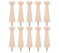 KFSCIP 10 PCS Coat pegs, Wooden Hooks, Wooden Shaker Peg Screw-on Shaker Pegs Solid Unfinished Wood Shaker Racks for Hanging Coat Hat Bags and More DIY Paint Color
