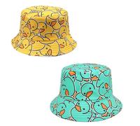 KFSCIP 2 Pcs Summer Fisherman Cap Travel Beach Hat Fashion Packable Sun Hat for Adults Teens Green