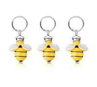 KFSCIP 3 Pack Hat Clip for Bag, Cute Bee Shaped Hat Holder Clip, Yellow Hat Lightweight Metal Hat Clips Suitable for Backpacks Wallets Luggage Practical Travel Accessories