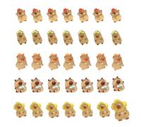 KFSCIP 35 Pack Resin Animals - Glow in The Dark Capybara Figurines, Cute Realistic Miniature Capybara Collectibles, Perfect for Home Decor, Party Favors, Educational Toys, and Unique Gifts