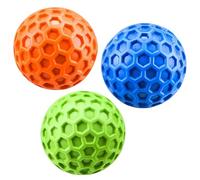 KFSCIP 3Pcs Dog Toys, Indestructible Dog Ball for Dogs, Squeaky Dog Ball, Durable Dog Balls for Aggressive Chewers for Relieve Anxiety Boredom, Water Toy Indoor & Outdoor (Blue Green Orange)