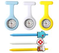KFSCIP 3PCS Nurses Fob Watch,3PCS Pen,Nurse Fob Watch,fob Watches for Nurses, Suitable for Doctors, Paramedics, Can Easily See The Time,Ideal for Healthcare Professionals.
