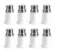 KFSCIP 8Pcs Bayonet to Screw Bulb Adaptor, B22 to E27 Adapter for Incandescent Bulbs, Light Bulb Converter for Home Lighting Upgrade, White