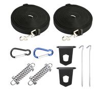 KFSCIP Awning Tie Down Kit, 10-Piece Awning Storm Straps for Caravan Motorhome, Heavy Duty Awning Accessories with Aluminum Pegs and Straps Suitable for Outdoor Camping