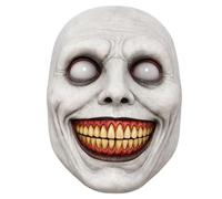 KFSCIP Scary Mask, White Horror Latex Mask for Adults, Realistic Ghost Face Costume Mask, Halloween Party Masquerade Terror Prop, Full Face Cover Scary Masks