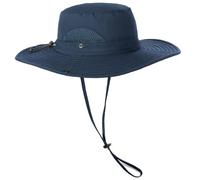 KFSCIP Sun Hat for Men, Wide Brim Boonie Hat for Fishing, Hiking, and Beach Walks with Adjustable Chin Strap, Perfect for Outdoor Activities Blue