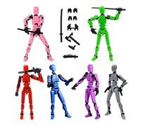KFSCIP T13 Action Figure, 6-Piece Articulated Robot Set, Stop Motion Animation Models, Desktop Display Figures, Multi-Jointed Posable Collectibles, 14 cm Height with Interchangeable Parts