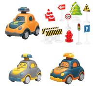 KFSCIP Toy Cars for 1+ Year Olds, Baby Driver Press and Go Cars for Toddlers 1-3, 15-Piece Push and Go Car Set for Early Learning, Safe Plastic Toy Cars for 1 Year Old Boys and Girls
