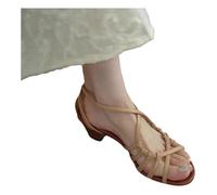 KFSHGY High Heel Shoes Exquisitely Woven Open-toe Strappy Platform Sandals, Perfect For Summer Women's
