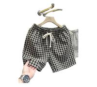 KFSHGY Mens Shorts Men's Printed Plaid Summer Fashion Straight Leg Casual Beach Shorts, Comfortable Pocket