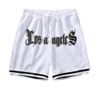 KFSHGY Mens Shorts These Men's Feature A Printed And Lettered Design Come With An Elastic Waistband