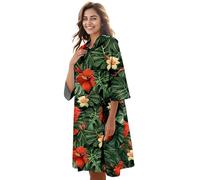 KFUBUO Surf Poncho Changing Towel Swim Robe with Pocket Plus Size Terry Cloth Swim Cover Up for Women Towel Poncho Hoodie, Navy Flowers, Oversized / 6XL
