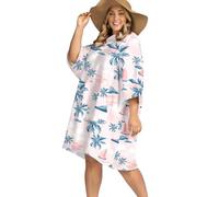 KFUBUO Surf Poncho Changing Towel Swim Robe with Pocket Plus Size Terry Cloth Swim Cover Up for Women Towel Poncho Hoodie