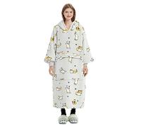 KFUBUO Wearable Blanket Hoodie for Adults Sherpa All Patterns Cat Oversized Sweatshirt Blanket with Pockets for Women