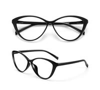 KFUGMAQN - Myopia glasses, blue light blocking glasses, fashion cat eye glasses for women, these are not reading glasses, Black, 57-13-136