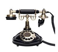 KFURNIKN Audio Guest Book Wedding Phone with Rotation Dial, Record Customized Audio Message with Guest Book, Wedding Birthday Party Confession Audio Message Voicemail (Black)