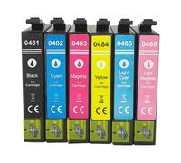 KFVMVTDW 1pcs T0481 T0486 R200 R220 R300 R320 inkjet printer cartridge(0482 Blue)