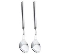Kfwfuaee 2 x Expandable Dining Supplements for Grill Steel, Portable Stainless Steel Cutlery for Cooking Picnics, Outdoor and Dinner, Stainless Steel Telescopic Cutlery