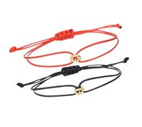 [Kfwfuaee] 2PCS Couples Bracelets Adjustable Braided Rope List Chain Good Luck Beads Braided Rope Hand Chain Handmade Party Jewelry