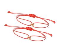 [Kfwfuaee] 2PCS Couples Bracelets Adjustable Braided Rope List Chain Good Luck Beads Braided Rope Hand Chain Handmade Party Jewelry