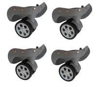 Kfwfuaee 4PCs Rubber Trolley Casters Replacement for Luggage Box 60x12mm/55x12mm Heavy Duty Suitcase Wheel 360 Degree Kit Trolley Casters