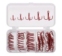 Kfwfuaee 50pcs Bait Holder Fishing Hooks Highly Friendly Treble For Freshwater Saltwater Tackle Part High Strength Saltwater Tackle Tool