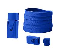 [Kfwfuaee] Adjustable Elastic Shoelaces with Buckle Fastener 8mmx100cm Shoelaces Sneakers Laces Shoes Sneakers for Kids and Adults, blue (royal), L~XL A