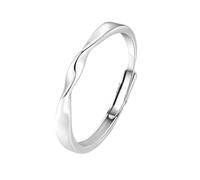 Kfwfuaee Adjustable Flower Rings Delicate Opening Flower Finger Silver Texture Suitable for Weddings Parties Daily Wear Jewellery, As described