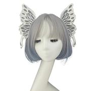 [Kfwfuaee] Butterfly Veil Hair Accessories Gothic Role Play Head Accessories Gothic Face Costume Party Fair Wings Headband with Baroque