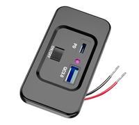 Kfwfuaee Car Charging Socket For Motorhomes Camping Bus Type C & USB Double Port Car Charging Modification Accessory
