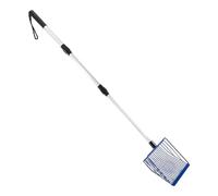 Kfwfuaee Cat Litter Scoops Metal Scoop Comfort Handle for Easy Shovel Seven Slot for Most Types of Pet Supplies Telescopic Cat Ball