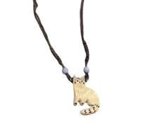 Kfwfuaee Cat Shape Pendant Necklace Delicate Necklace Adjustable Comfortable Jewellery Suitable for Various Occasions Fashion Cats Braided, one size, As described, As described