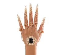 [Kfwfuaee] Chain Crawling Bracelet Claw Finger Bracelet End Claw Ancient Costume Punk Tassel Slave Ring