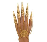 [Kfwfuaee] Chain Crawling Bracelet Claw Finger Bracelet End Claw Ancient Costume Punk Tassel Slave Ring