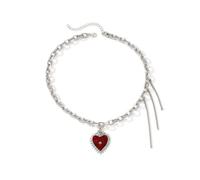 [Kfwfuaee] Fashionable Heart Pendant Gothic Necklace Individualism Style Statement and Portable Accessory for Various Events