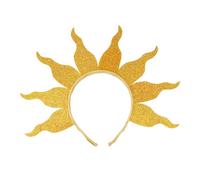 Kfwfuaee Fire Headband Halloween Headband Rave Party Hair Accessories Glitter Sun Headbands Flames Hair Band for Cosplay Party Flames Hair Band