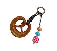 [Kfwfuaee] Funny and Practical Chocolate Pretzel Bread Bag, Fashion Ornament, Fashion Phone Charm for Young and Creative, Bagel Charm, As described in the description