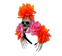 [Kfwfuaee] Halloween Skull Headband Skeleton Hands Simulation Flower Party Performance Event Collecting Accessories Halloween Hair Accessories