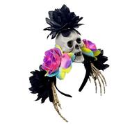 [Kfwfuaee] Halloween Skull Headband Skeleton Hands Simulation Flower Party Performance Event Collecting Accessories Halloween Hair Accessories