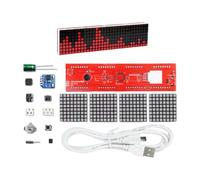 Kfwfuaee LED Rhythm Syncs Light Welding Project Kits with Sound Reactive Display and Digital Clock Function, Friendly Electronic Welding Kit