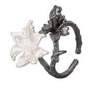 [Kfwfuaee] Mandala Solid Brass Ring Versatile and Adjustable Jewelry Accessories Portable Everyday Casual Wear