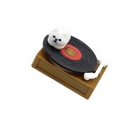 Kfwfuaee Miniature Turntable Dollhouse Ornament Ideal for Art Collectors and Classic Interior Decoration Miniature Gramophone Decorations Made of Resin and Wood