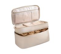 [Kfwfuaee] Organized Travel Storage Bag for Intimate Apparel Storage During Travel Travel Fireproof Packing Multi Compartment Toilet Toilet Organizer, Khaki