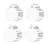 [Kfwfuaee] Pack of 20 Blank Christmas Ornaments for Heat Transfer Double Sided Craft Pendants Craft Ornaments