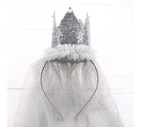 [Kfwfuaee] Princess Crowns Birthday Party Headband Veil Party Girl Headband Tiaras Crown Headband