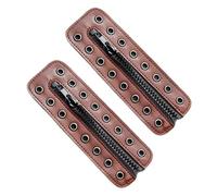 [Kfwfuaee] PU Leather Shoes Zipper Insert Easy Installation Zipper Shoelace Inserts with 8 Holes for Men Women Boots Sustainable Shoe Accessories, Braun, L~XL A