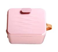 Kfwfuaee Small Refrigerator With Handle 6L Coolers And Warmer Fridges For SkinCare Cosmetics Food And Drinks Portable Fridge