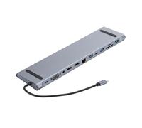 Kfwfuaee Small USB C Expansion for Laptops with 4K30Hz Output 100W Power Supply Fast Data Port RJ45 100/10 Mbit/s